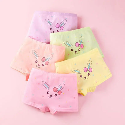 Girls Briefs Fine Cotton Underwear Cute Prints Panties Kids Breathable Soft Healthy Underpants Girls Boxer 4pcs/Lot Size 3-10T