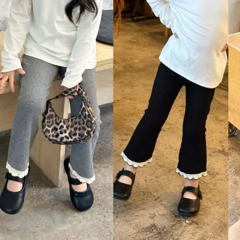 Girls Boys Leggings Cotton Big PP Pants Spring Autumn Kids Girl Pants Fashion High Waist Long Trousers Children's Pant