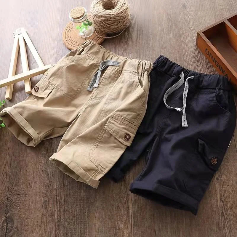 Boys Summer Shorts 2025 New Fashion Short Pants Children Sports Wide-legged Trousers Teenager Casual Thin Clothing 4-14 Years