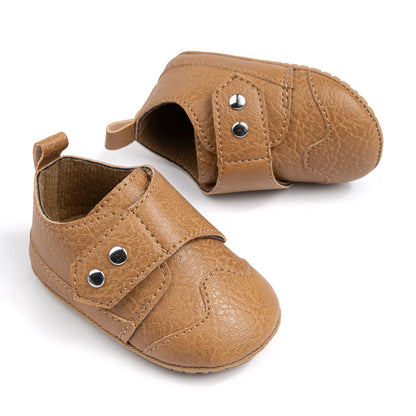 Baby Boys Girls Shoes Fashion T-strap Spring Autumn Retro Leather Casual Walking Shoes Rubber Soft Anti-slip Sole First Walkers