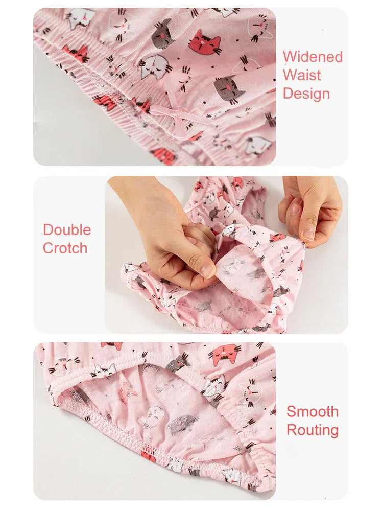 5 Packs/Box Children Underwear Girls Panties Cotton Comfortable Toddlers Kids Triangle Underpants Breathable Briefs For Girls