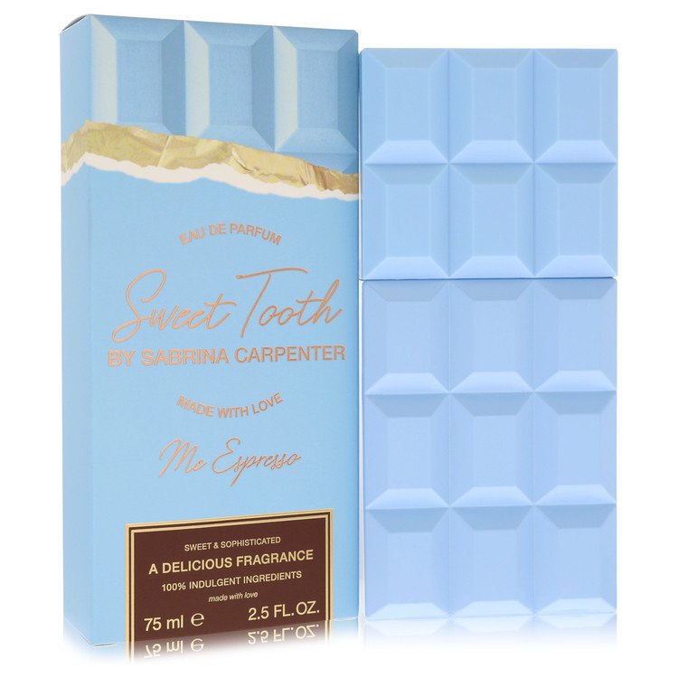 Sabrina Carpenter Sweet Tooth Me Espresso Eau De Parfum bottle and box.