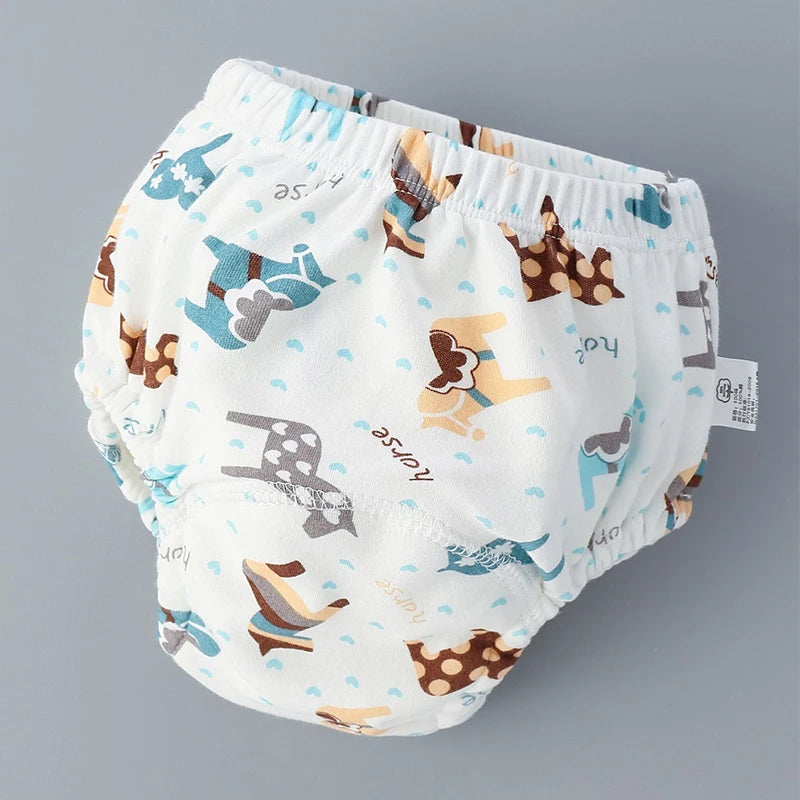 Soft Baby Cloth Diapers Reusable Kids Training Pants Waterproof Underwear Boys Girls Washable Cotton Nappy Changing Panties