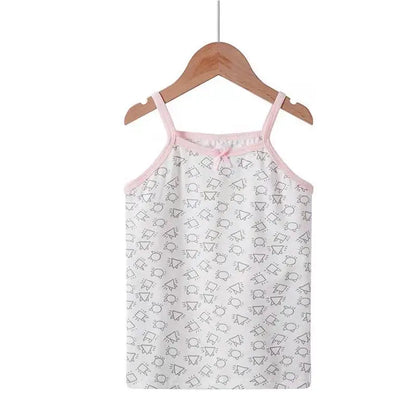 Girls Vest Underwear 1 2 3 4 5 6 7 8 9 Years Summer Little Girl Tank Tops White Soft Cotton Kids Camisole Baby Girl 12 18 Months