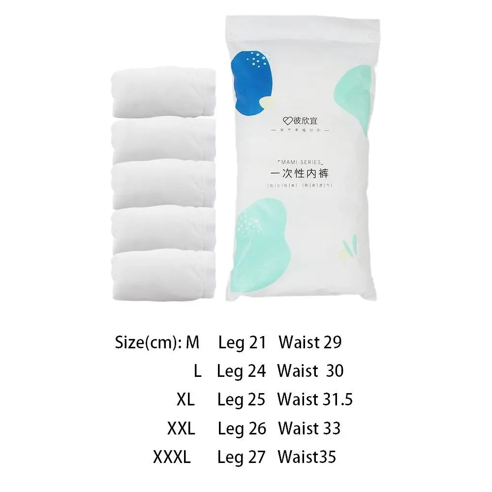 Prenatal Briefs Childbirth Women's  Disposable Panties 5pcs Maternity Underwear Maternity Intimates Postpartum Underpants