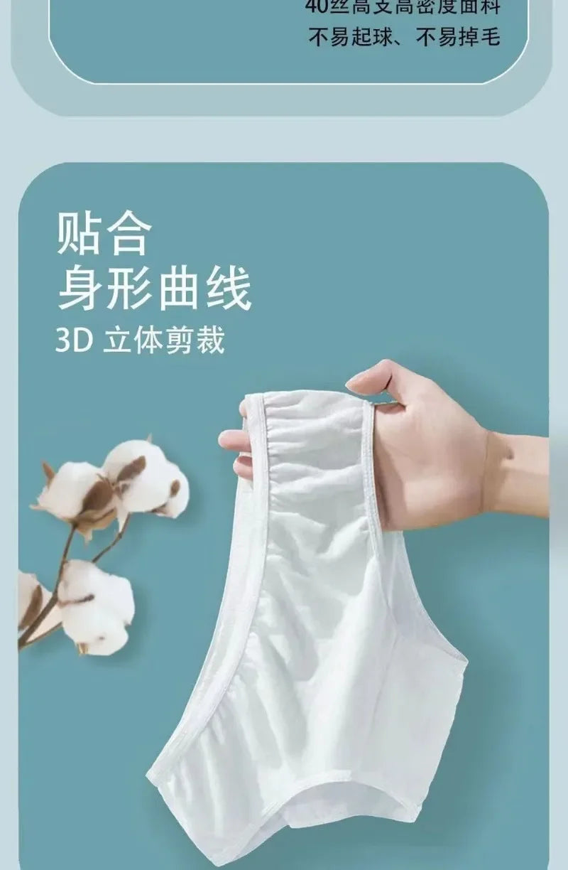 Disposable Sterile Underwear for Women Waiting for Childbirth After Confinement, Large Size Free Wash Travel Necessities