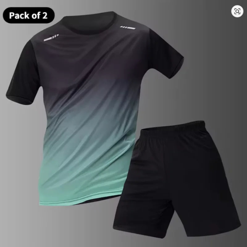 Men's casual suits, outdoor activity running suits, travel sportswear sets, park and beach outings, quick-drying and lightweight