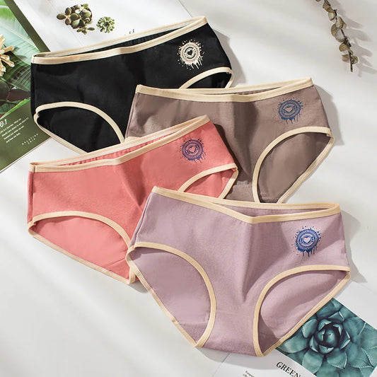 4 PCS Women's Underwear - New Printed Design - Soft and Breathable - Comfortable - Underwear Set - All Seasons Version