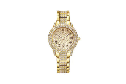 Women's Watches Fashion Original Quartz Wrist Watch for Ladies Roman Dial Dazzling Diamond Waterproof Luminous Luxury New