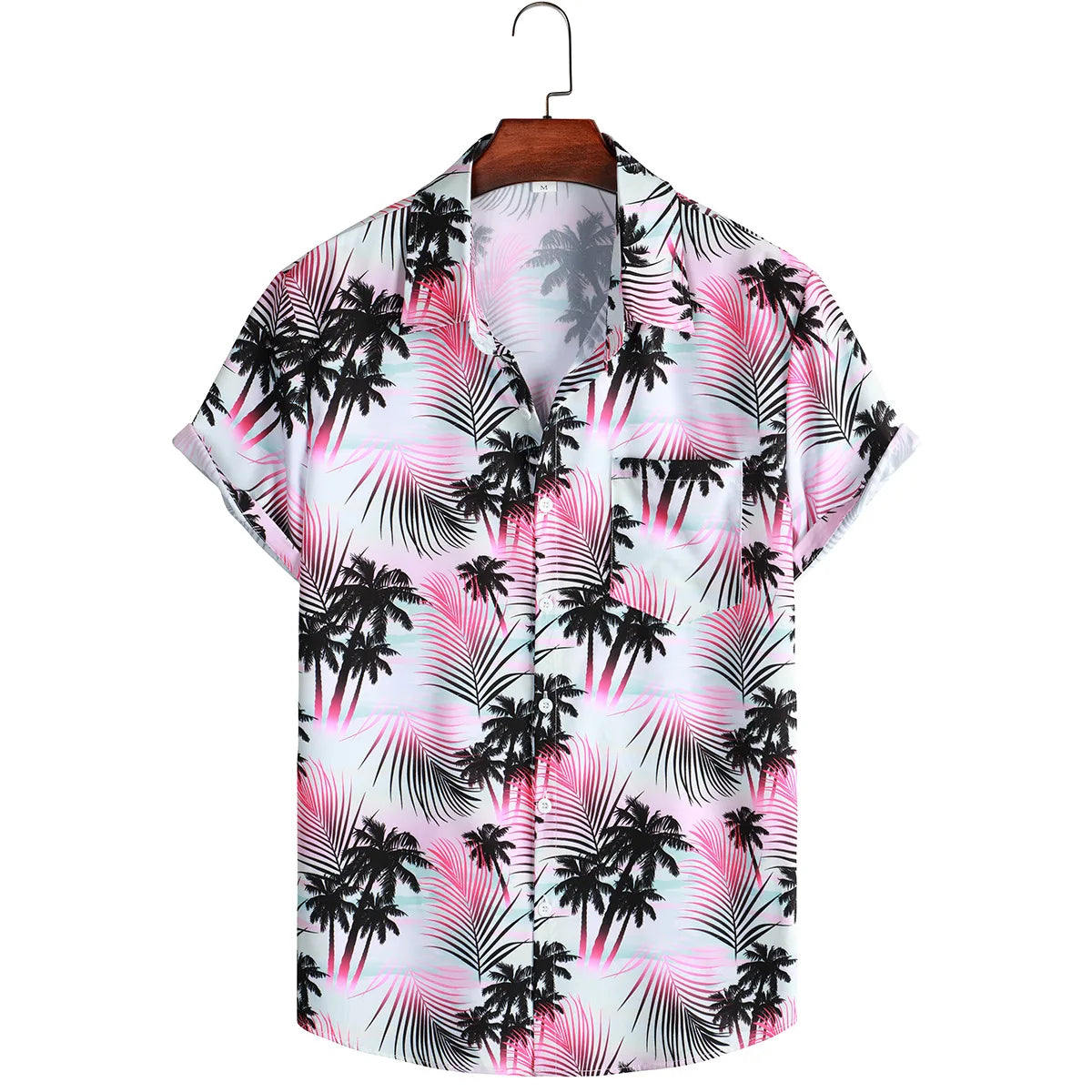 Men's Summer Hawaiian Style Loose Short Sleeve Casual Shirts Fashion 3D Print Vacation Beach Shirt Tops Breathable Blouses Male