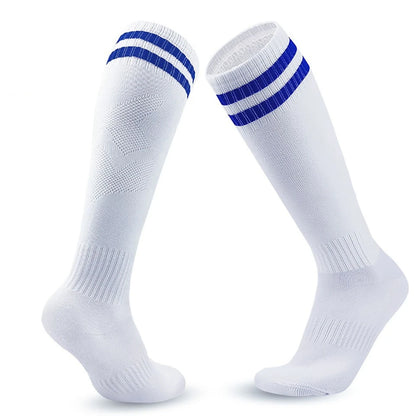 Loogdeel Kids Youth Adult Soccer Socks Stripe Knee High Softball Baseball Sports Socks Breathable Football Socks for Men Women