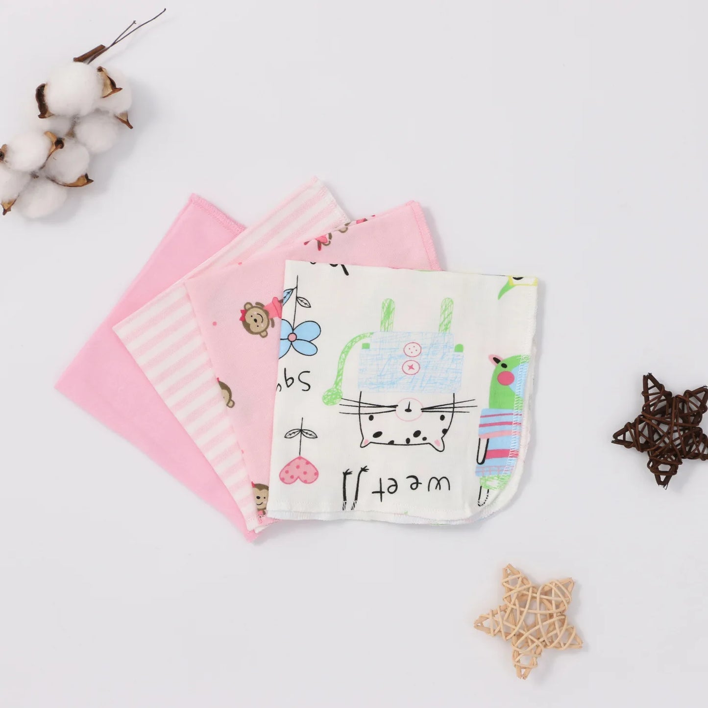 100% Cotton Newborn Baby Towels Saliva Towel Nursing Towel Baby Boys Girls Bebe Toalha Washcloth Handkerchief Dropshipping KF011