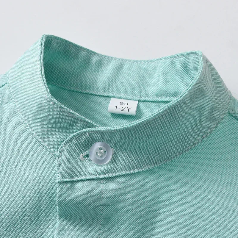 New Children Boys Gentleman Shirts Kids Short Sleeve Casual Tops Infant Toddler Girls Blouse Formal Clothing Summer Clothes