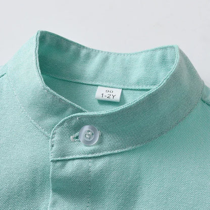 New Children Boys Gentleman Shirts Kids Short Sleeve Casual Tops Infant Toddler Girls Blouse Formal Clothing Summer Clothes
