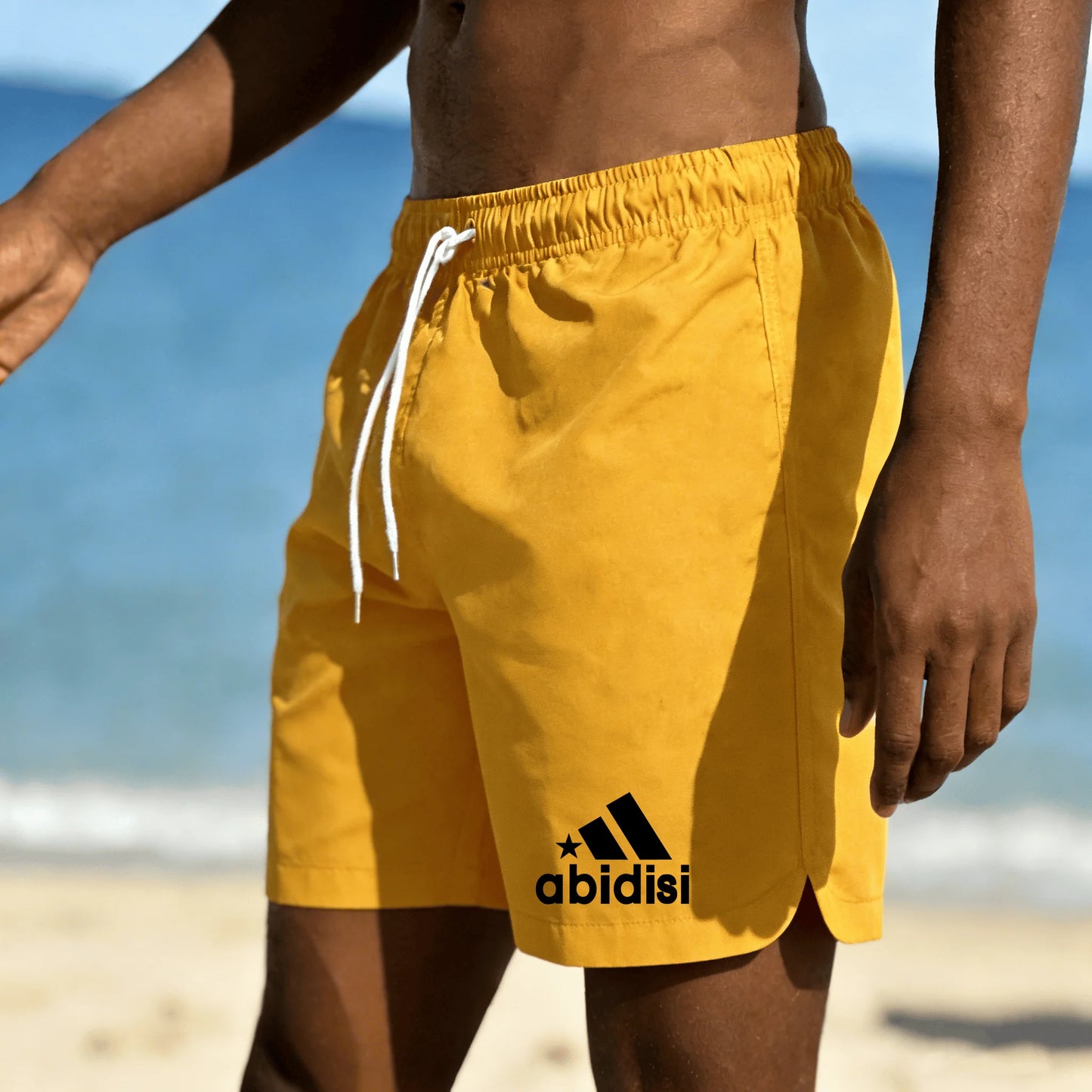 Men's summer beach swimming shorts are fashionable, breathable, and quick drying shorts