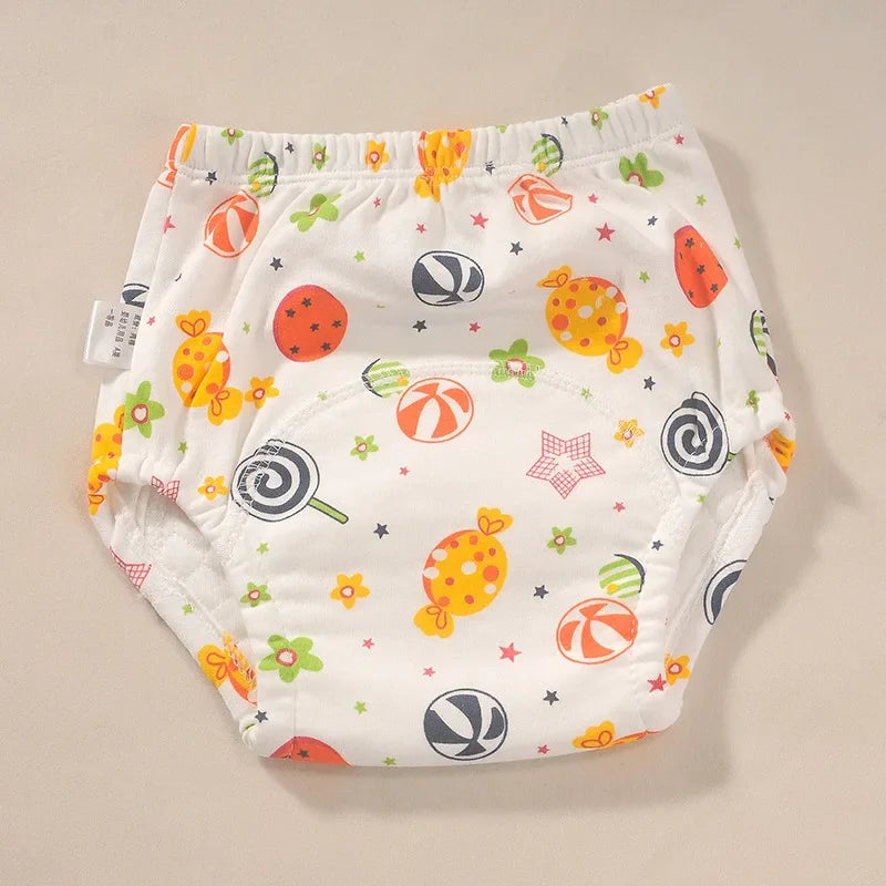 Baby Waterproof Reusable Training Pants Cute Cotton Baby Diaper Infant Shorts Nappies Panties Nappy Changing Underwear Cloth New