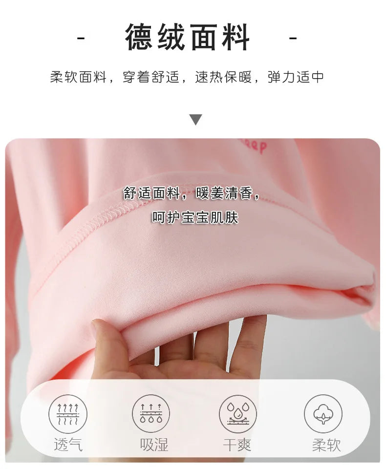 Gabby Dollhouses Pajamas Pants Set Girls Cute Letter A-Z Nightwear Trousers Kids Winter Home Clothes Children Long Sleeves Gift