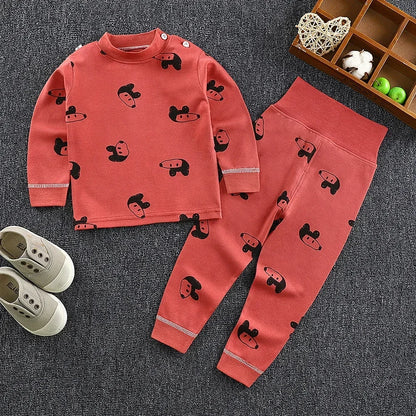 Baby Pajamas Children's Underwear Suit Boys and Girls' Pure Cotton High-waisted Autumn Clothes Autumn Pants Home Clothes