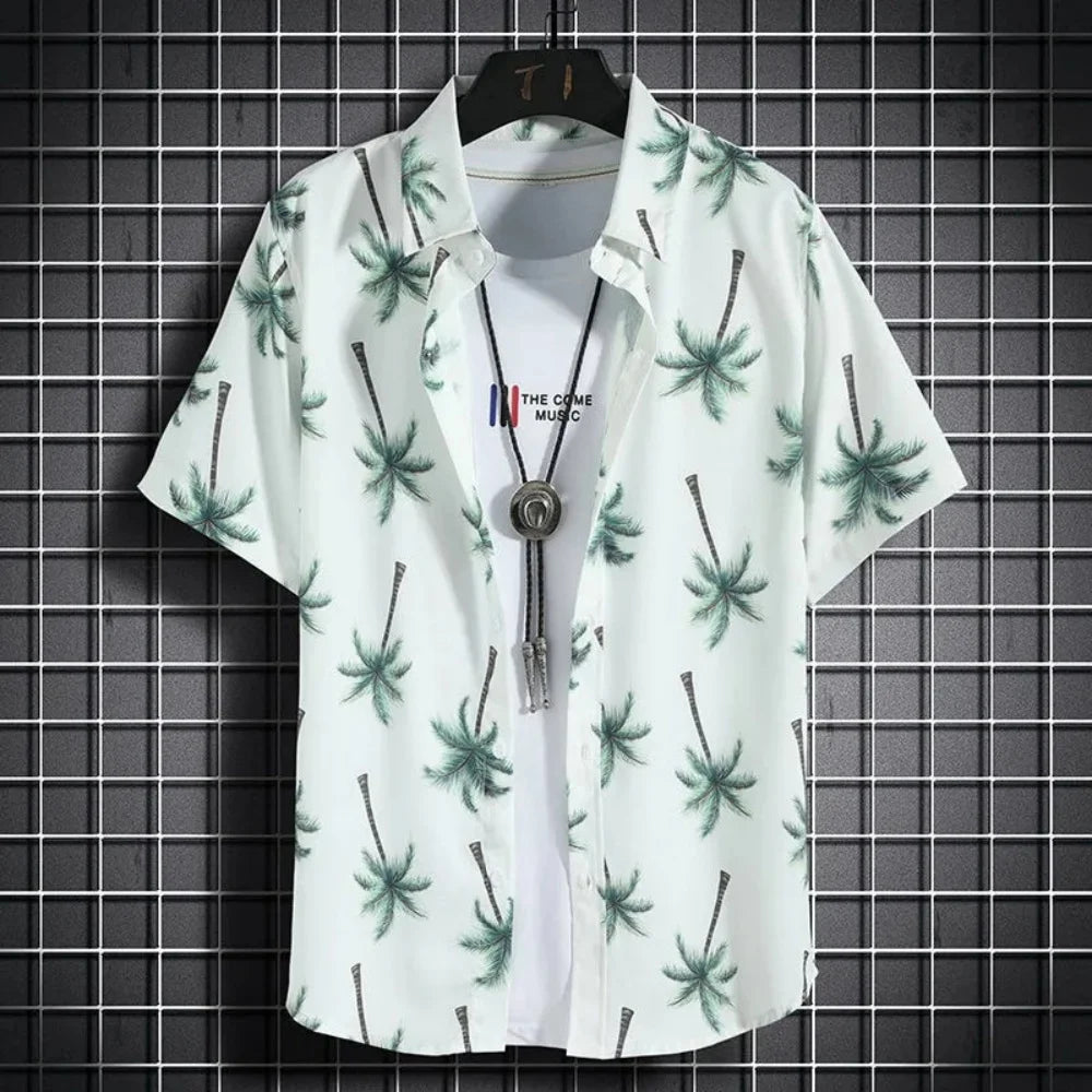 Hawaiian Shirt Boy Summer New Floral 3D Printed Blouse Casual Vacation Beach Loose Boy Shirt Outdoor Comfortable Children's Tops