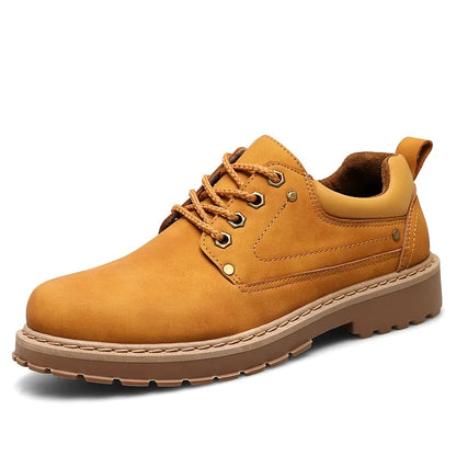 Fashion Men's Leather Shoes England Style Formal Shoes for Man Non Slip Ankle Boots Outdoor Waterproof Casual Tim Work Land Shoe