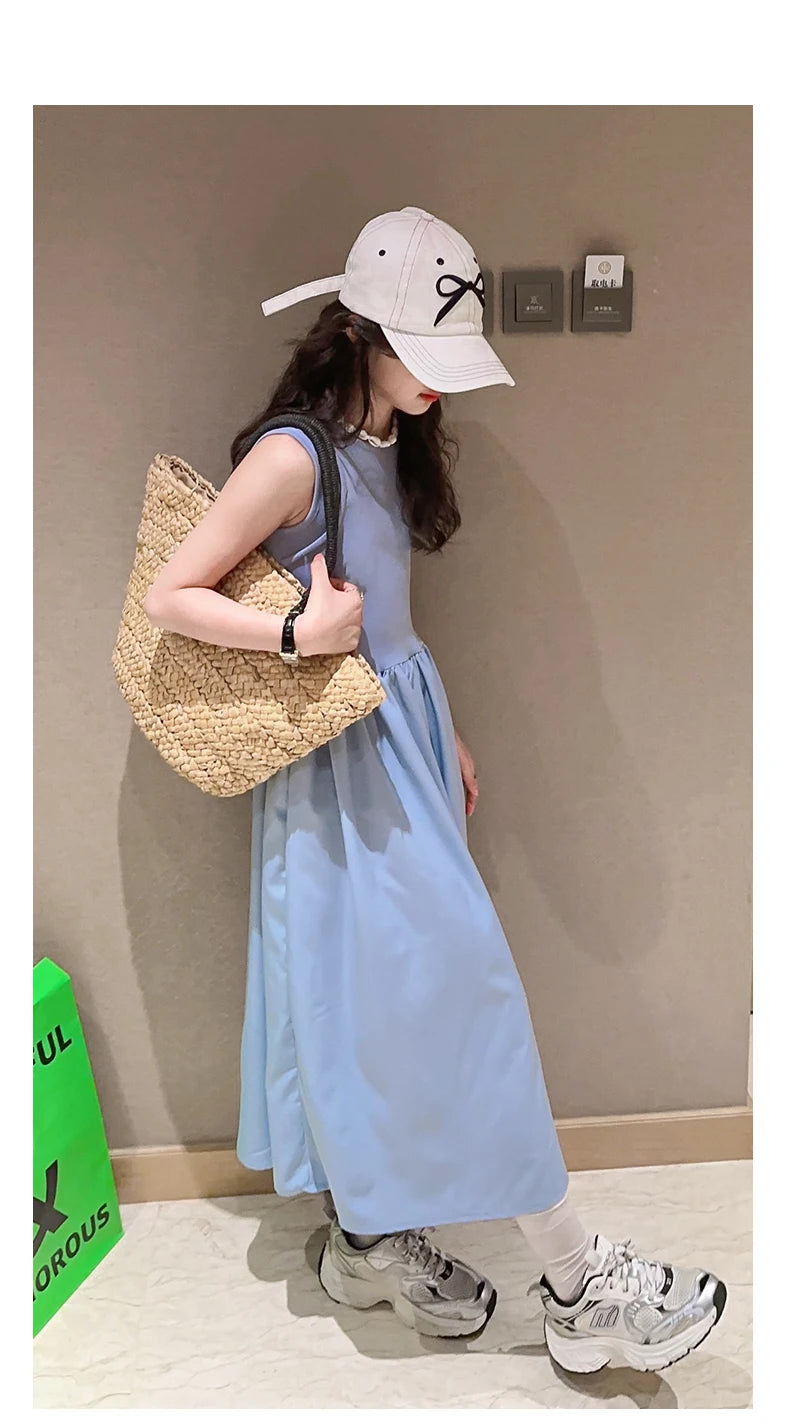 French teenage girls dress roupa vestido longo infantil menina 12 a 14anos kids clothes pink one-pieces elegant long dresses 10