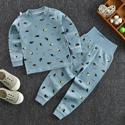 Baby Pajamas Children's Underwear Suit Boys and Girls' Pure Cotton High-waisted Autumn Clothes Autumn Pants Home Clothes