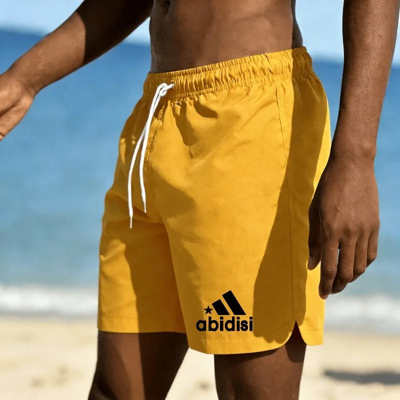 Men's summer beach swimming shorts are fashionable, breathable, and quick drying shorts