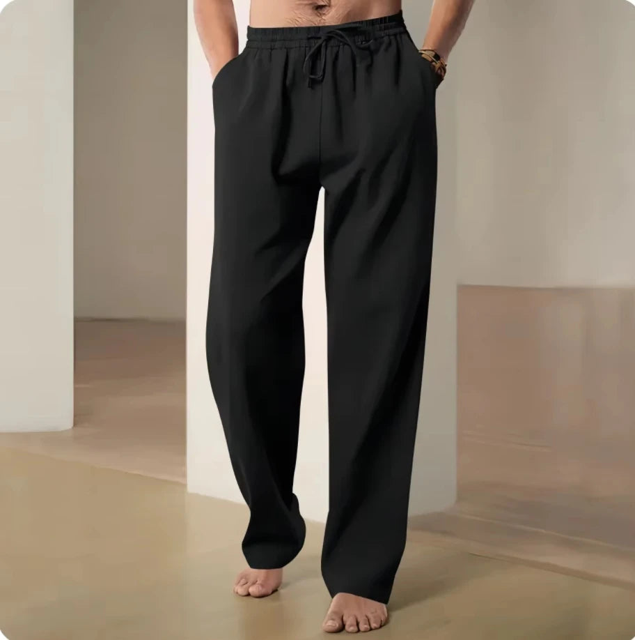 Men's Beach Pants Joggers Streetwear Cotton Linen quick drying Sweat Casual Pants Hawaiian Vacation spring Summer Loose Long
