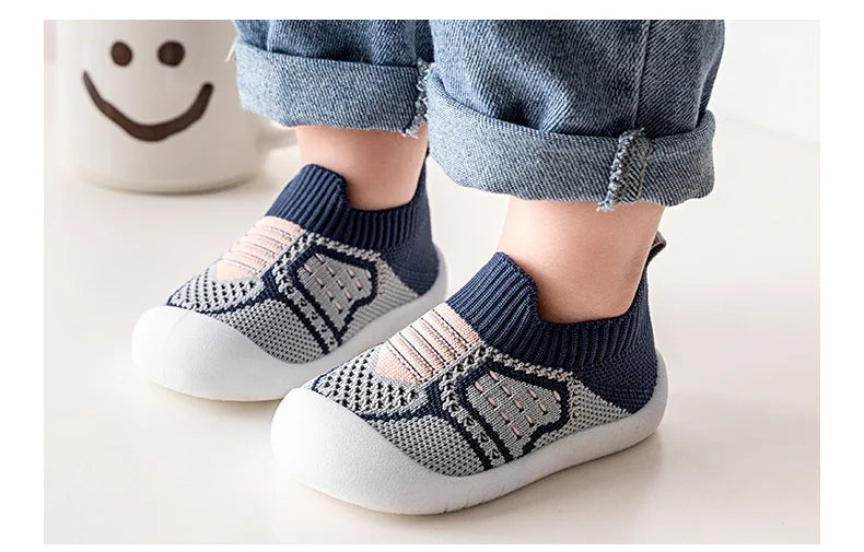 Baby Shoes Anti-slip Breathable Infant Crib Floor Socks with Rubber Sole for Children Boys Mesh Shoes Soft Bottom Baby Girl 아기신발