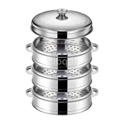 Stainless Steel Pot Steamer Rice Cooker Food Steaming Grid with Double Ear Drain Basket Kitchen Cooking bamboo steamer cooker