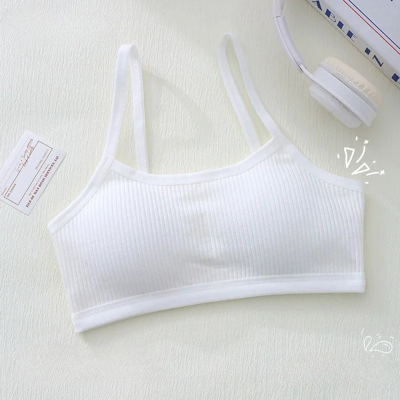 Girls Bra for Children Undershirts Girls Children's Underwear Vest Breathable Little Girl Underwear Kids Lingerie 100% Cotton