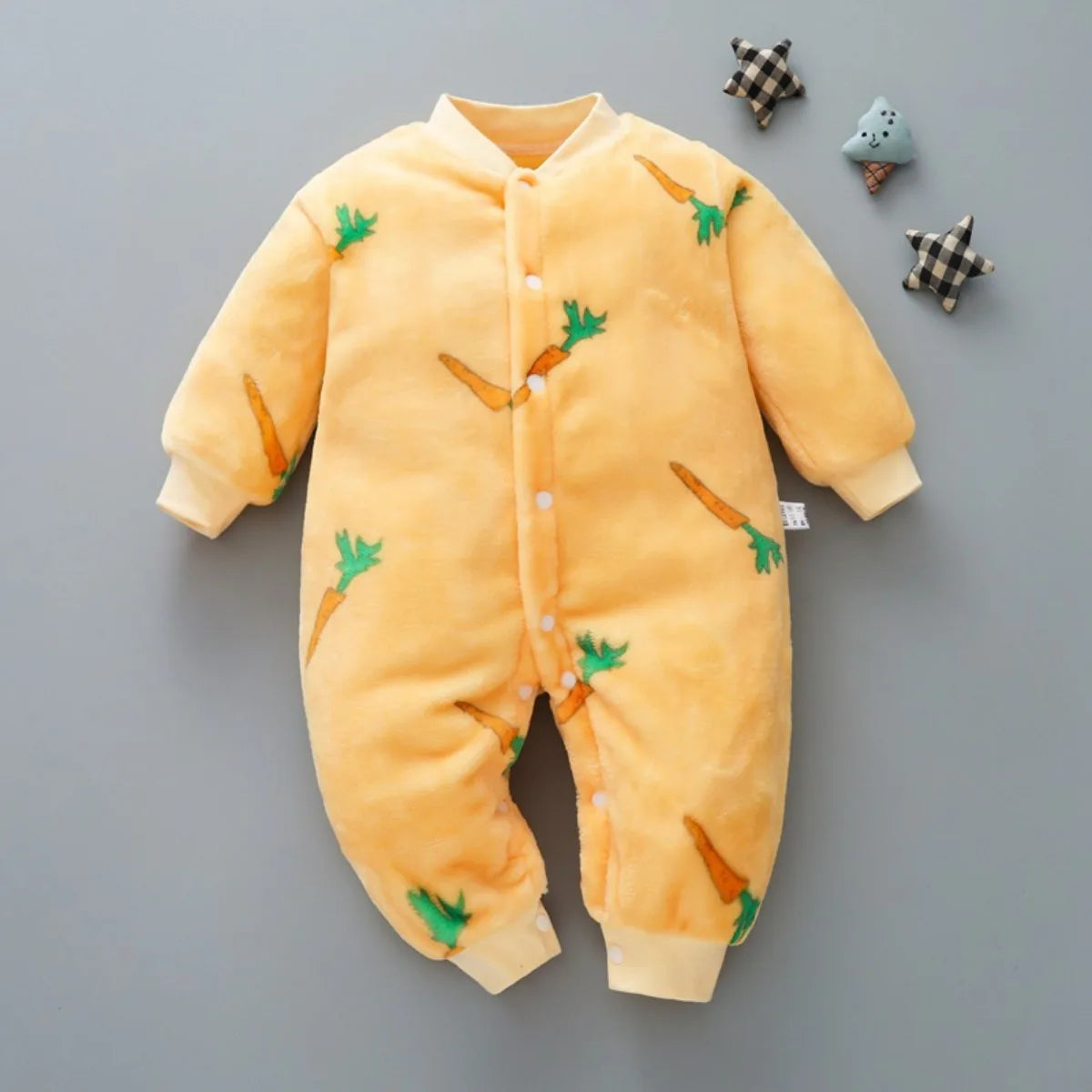 Baby Boy Autumn Winter Warm Pajamas 0-18 Months Infant Girl Flannel Comfortable Jumpsuit Kid Soft Skin-friendly Outwear Romper
