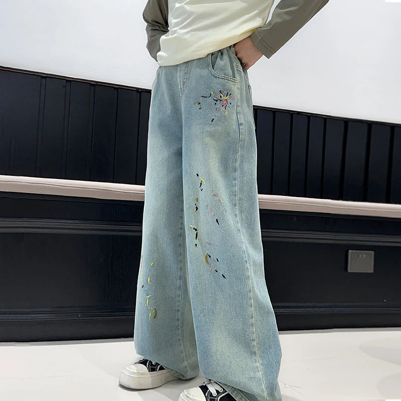 Girls' pants Korean style jeans spring outfit super huge and beautiful girls' casual pants with a trendy style for spring an