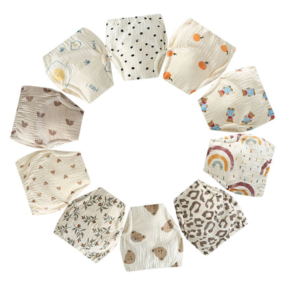10 Pcs Reusable Baby Training Pants Washable Kids Cloth Diaper Nappies Changing Underwear Infant Toddler Potty Training Panties