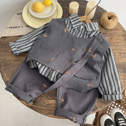 Boys Clothes Sets Spring Autumn 2026 Children Fashion Vest Shirts Pants 3pcs Party Suit For Baby Boy Outfits Kids Birthday Set 5
