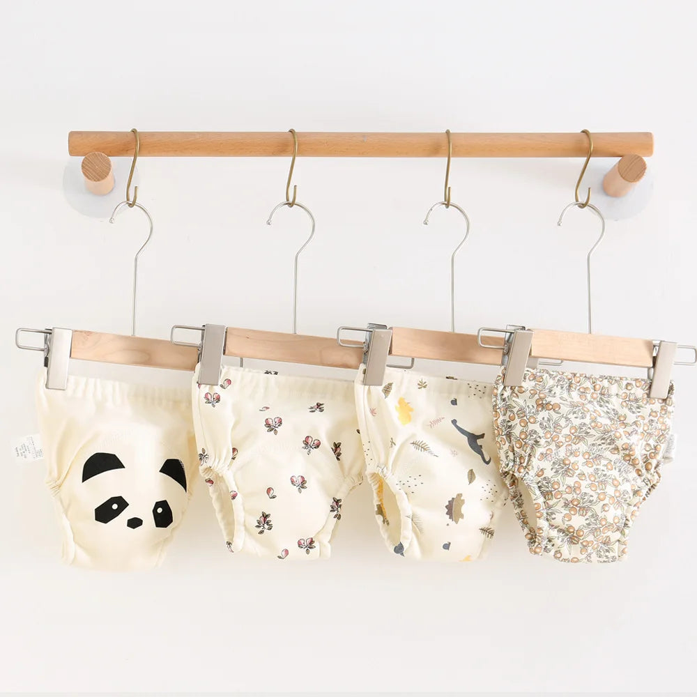 10 Pcs Reusable Baby Training Pants Washable Kids Cloth Diaper Nappies Changing Underwear Infant Toddler Potty Training Panties