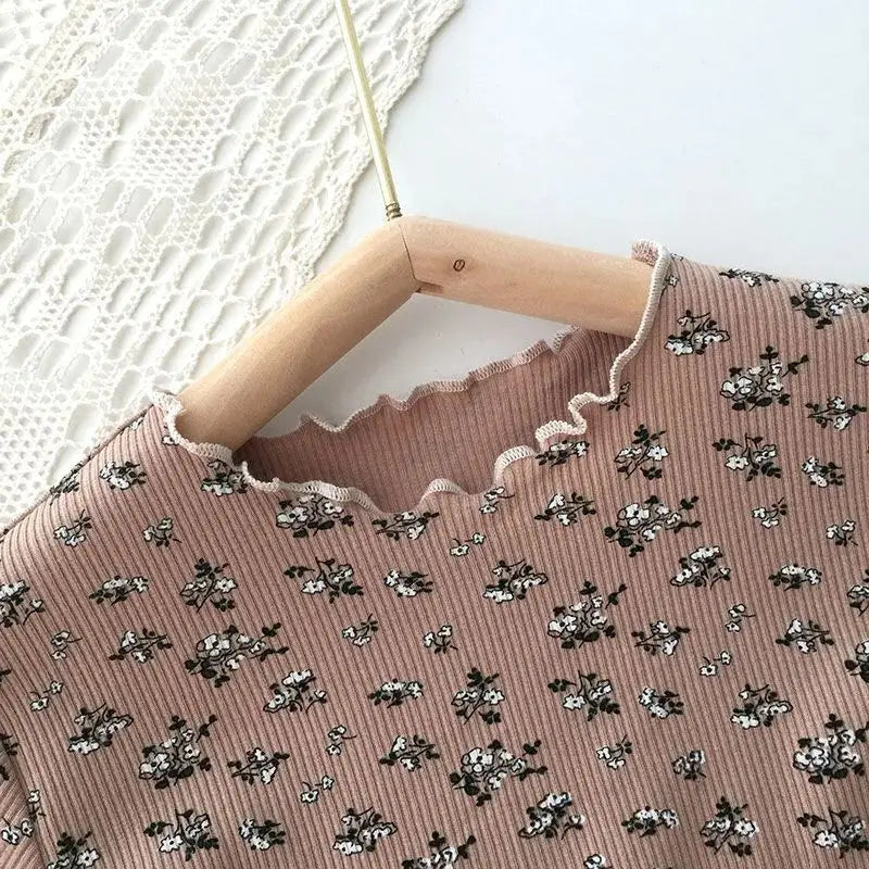 Baby Girls Summer Sleepwear Sweet Floral Short Sleeve Pajamas Sets Toddler Kids Thin Pyjamas Comfortable Children Nightwear