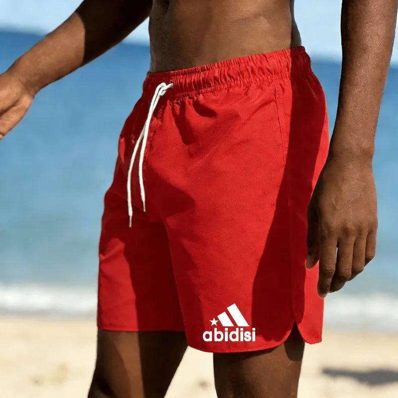 Men's summer beach swimming shorts are fashionable, breathable, and quick drying shorts