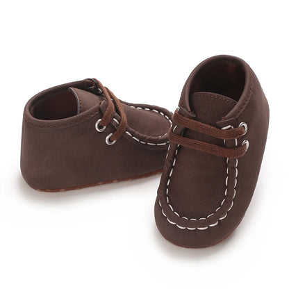 Classic Casual  Baby Shoes for Boys 0-1 Year Old Lace-Up Spring Autumn Soft Sole Comfortable Casual Walking Shoes