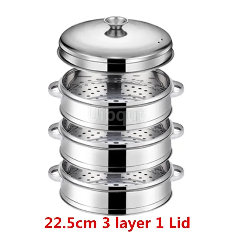 Stainless Steel Pot Steamer Rice Cooker Food Steaming Grid with Double Ear Drain Basket Kitchen Cooking bamboo steamer cooker