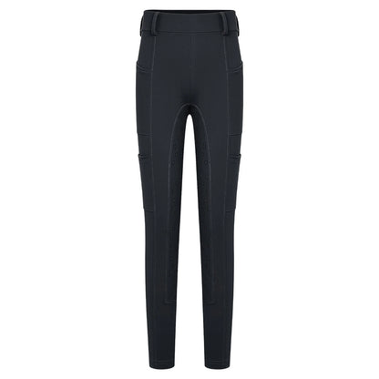 Girls Boys Riding Pants Golf Workout Clothes Sportswear Anti-slip Full Seat Equestrian Breeches Leggings with Multiple Pockets