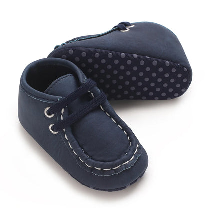 Classic Casual  Baby Shoes for Boys 0-1 Year Old Lace-Up Spring Autumn Soft Sole Comfortable Casual Walking Shoes