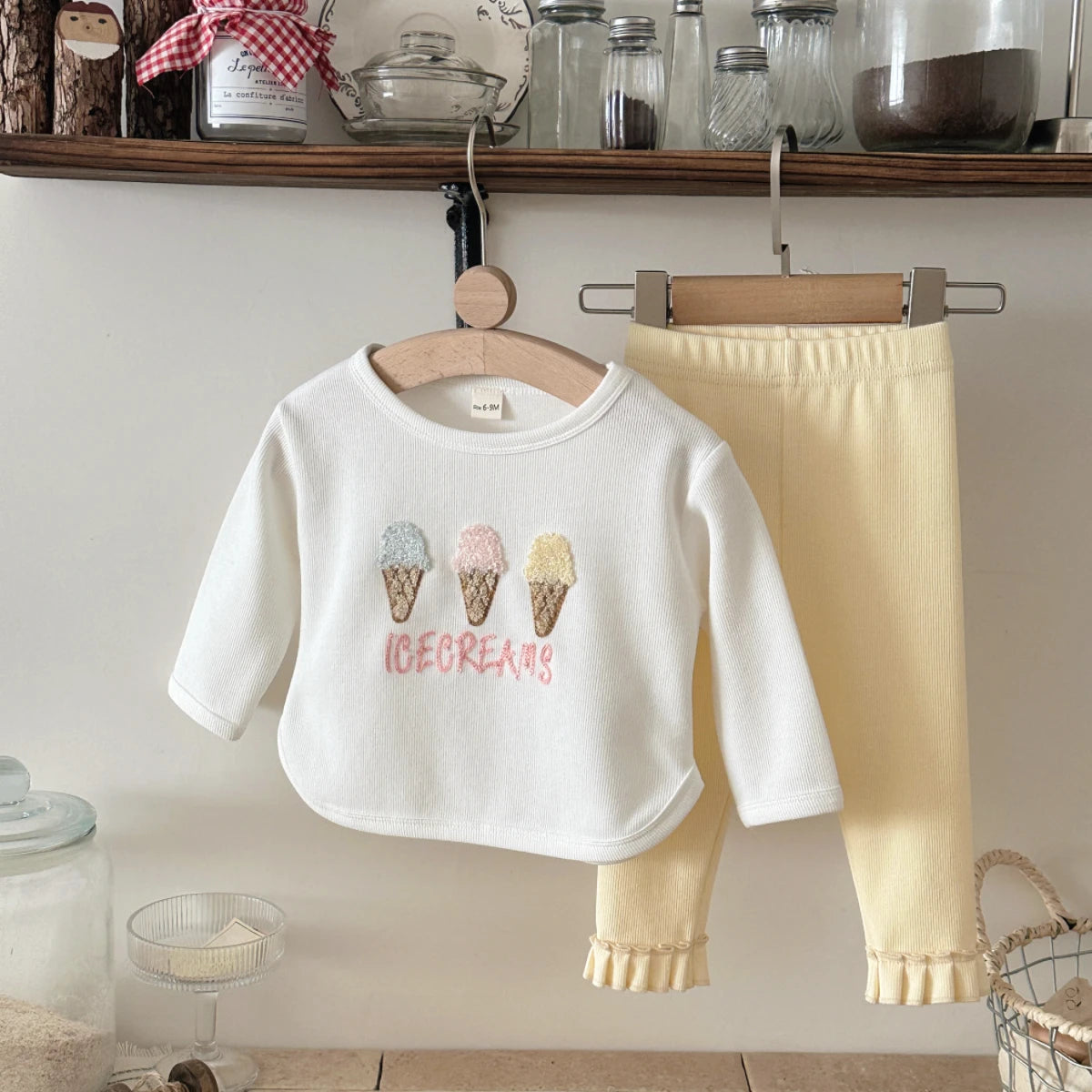 Baby Girl Clothes New Design Fashion Spring Fall Three Sweet Tube Patchwork Long Sleeves Pant Cotton Two-piece Set