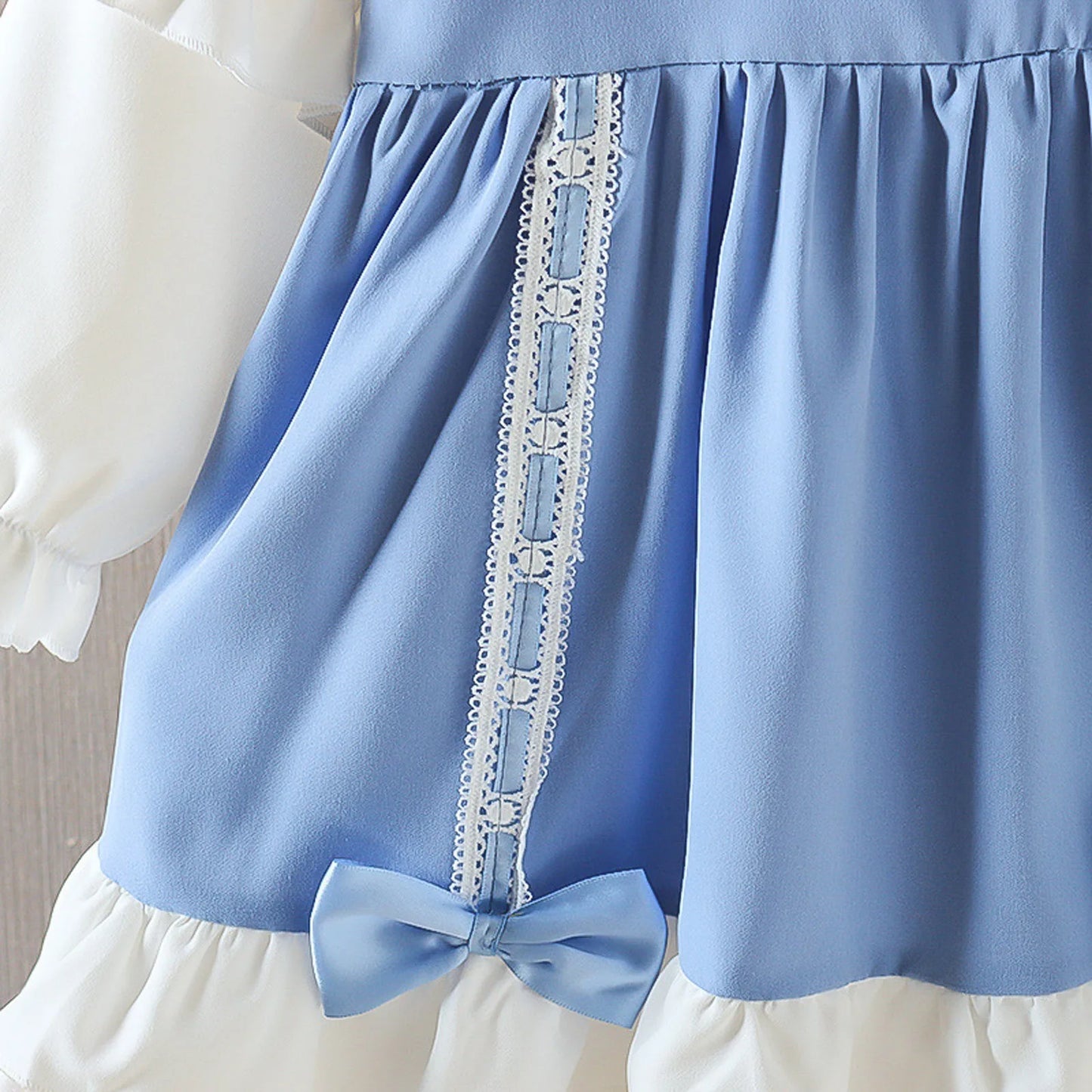 Baby Girl Dress For Newborns Long Sleeve 1 Year Birthday Princess Party Dresses Blue Infant Baby Clothing Toddler Girls Clothes