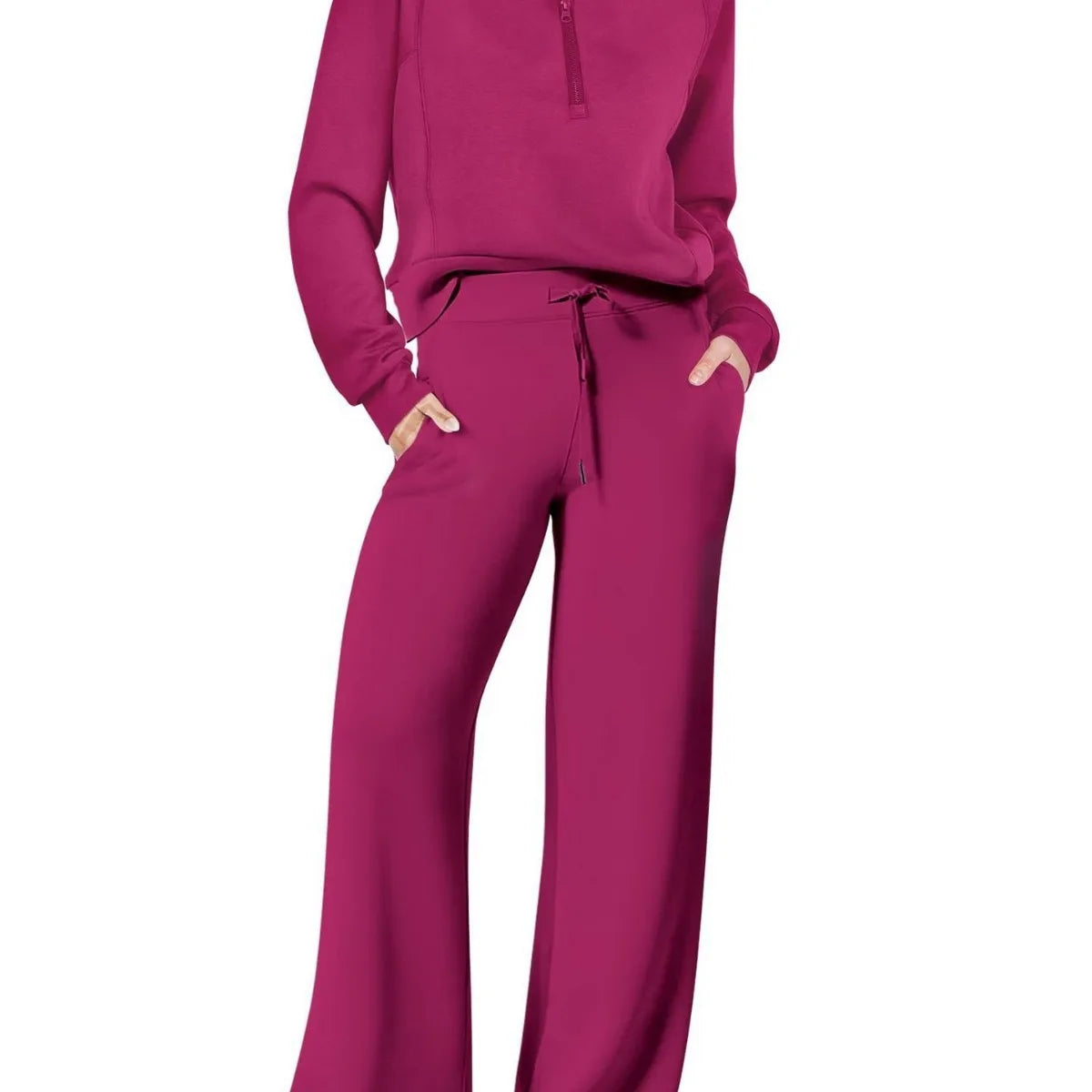 Women Sweatshirts Wide Leg Pants Two Pieces