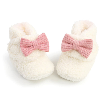 Baby Booties for Boys Girls with Soft Lining Non Slip Gripper Newborn Infant Slipper Socks Toddler First Walker Crib Shoes 0-18