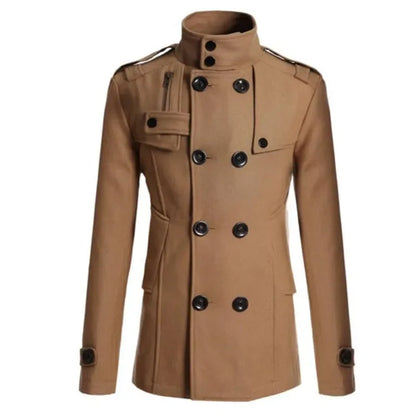 Medieval Coat Man New Men Wool Overcoat For Male Suit Woolen Windbreaker Coats Outer Wear Clothing Detective Cosplay Costumes