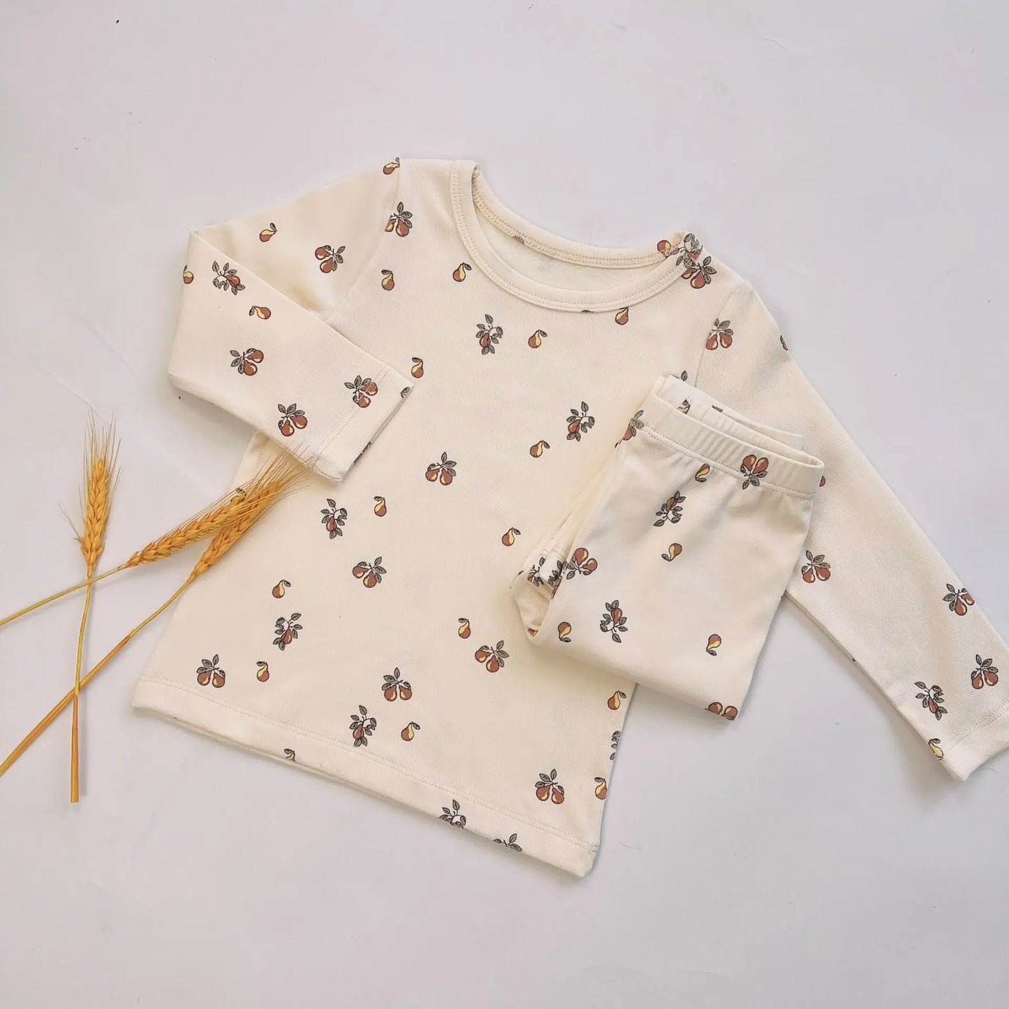 Baby Pajamas Casual Home Clothes Children's Clothing Cherry Lemon Flowers Pajama Baby Infant Autumn Spring Winter 2022