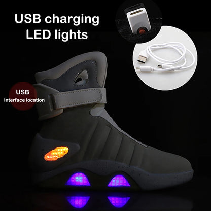 Skateboarding Shoes New Led Boots for Men,Women,Boys and Girls USB Rechargeable Glowing Shoes Man Party Shoes Cool Soldier Boots