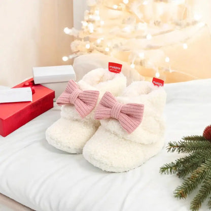 Baby Booties for Boys Girls with Soft Lining Non Slip Gripper Newborn Infant Slipper Socks Toddler First Walker Crib Shoes 0-18